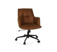 Chaise home office / Chaise pivotante SOLAO LIFE tissu marron