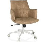 Chaise home office / Chaise pivotante SOLAO LIFE W tissu beige hjh LIVING Beige G