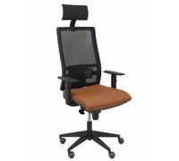 Chaise Horna Peau Brune Noir