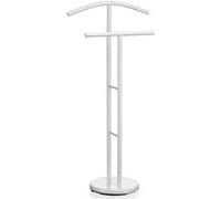 Idimex Valet de chambre LAURENZ Valet de nuit porte‑vêtements métal laqué Blanc