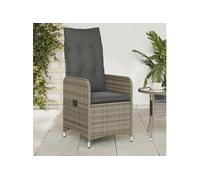 Chaise Inclinable de Jardin et Table Terrasse Extérieur Résine Tressée vidaXL