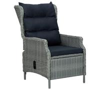 Chaise Inclinable de Jardin avec Tabouret Résine Tressée Fauteuil vidaXL
