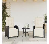 Chaise Inclinable de Jardin Coussins Siège Gris Clair Résine Tressée vidaXL