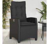 Lot de 2 chaise vidaxl exterieur empilable non pliable H. 93 cm en rotin noir Noir G