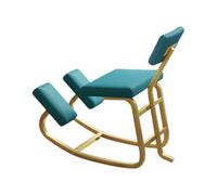 Chaise inclinée, Tabouret Ergonomique à Genoux avec Coussin de Hanche, Tabouret d'ordinateur for Une Bonne Posture(Blue,85x45x78cm-Gold)