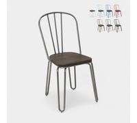 chaise industrielle en acier style pour bar et cuisine design ferrum