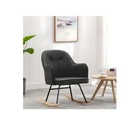 Chaise interieur en velours gris H. 84 cm