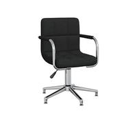 vidaXL Chaise pivotante de salle à manger – Tissu noir