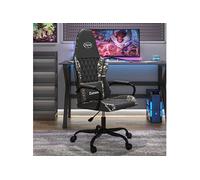 Vidaxl Chaise De Jeu Noir Et Camouflage Similicuir Multicolore