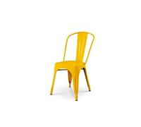 Chaise interieur non empilable non pliable H. 83 cm en metal jaune