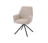 Mendler Chaise de Salle à Manger HWC-G67 Tissu/Textile bouclé eco-tex MVG crème