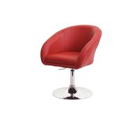 Chaise De Salle À Manger Hwc-F19, Chaise De Salon Pivotante, Réglable En Hauteur Similicuir Rouge Multicolore