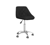 vidaXL Chaise pivotante de salle à manger Noir Similicuir