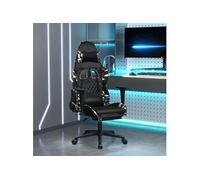 Chaise de Jeu de Massage Noir et Rouge Similicuir Fauteuil Bureau vidaXL