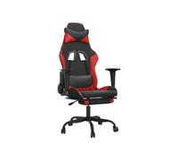 Chaise de Jeu avec Repose-pied Noir et Orange Similicuir Fauteuil Siège vidaXL