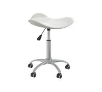 Chaise Pivotante de Salle à Manger Chaise à Dîner Siège de Cuisine Chaise de Repas Hauteur Réglable Maison Intérieur Blanc Similicuir