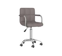 Vidaxl Chaise Pivotante De Salle À Manger Taupe Tissu Multicolore