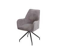 Chaise De Salle À Manger Hwc-K15, Chaise De Cuisine Rembourrée Chaise Avec Accoudoirs Gris Foncé Multicolore