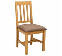 Chaise intérieure moderne, vidaXL, Fauteuil de salle à manger VENLO 2 pcs, Bois de chêne massif(3829）