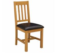 Chaise intérieure moderne, vidaXL, Fauteuil de salle à manger VENLO 2 pcs, Bois de chêne massif Noir(7646）