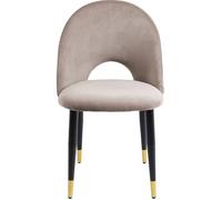 Chaise Iris velours taupe Kare Design