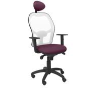 Chaise Jorquera Blanc Maille Bali Violet Siège Avec Appui-Tête Fixe Violet