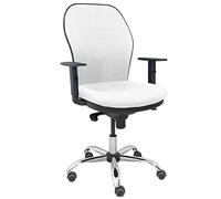 Chaise Jorquera dossier et siège Bali Base chromée et roulettes parquet (blanc )