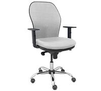 Chaise Jorquera dossier et siège Bali Base chromée et roulettes parquet (Gris clair)