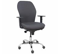 Chaise Jorquera dossier et siège Bali Base chromée et roulettes parquet Gris foncé