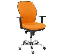 Chaise Jorquera dossier et siège Bali Base chromée et roulettes parquet Orange