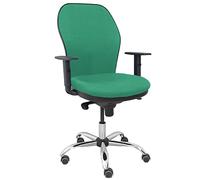 Chaise Jorquera dossier et siège Bali Base chromée et roulettes parquet (vert émeraude)