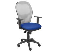 Chaise Jorquera Gris Maille Bali Bleu Siège Bleu