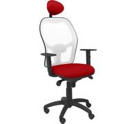 Chaise Jorquera maille blanche assise balirote avec appuie-tête fixe