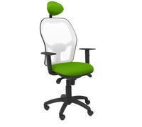 Chaise Jorquera Maille Blanche Bali Vert Pistache Assise Avec Appui-Tête Fixe Vert