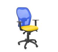 Chaise Jorquera Maille Bleue Siège Bali Jaune Jaune