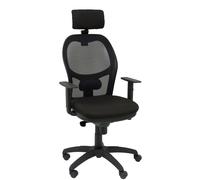 Chaise Jorquera Maille Noire Siège Noir Bali Appui-Tête Réglable Noir