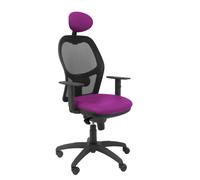 Chaise Jorquera Noir Maille Similaire Siège Violet Avec Appui-Tête Fixe Noir