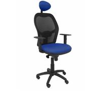 Chaise Jorquera Siège En Filet Noir Bali Bleu Avec Appui-Tête Fixe Multicolore