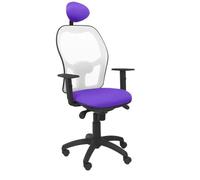 Chaise Jorquera Siège En Maille Blanche Lilas Bali Avec Appui-Tête Fixe Violet