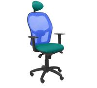 Chaise Jorquera Siège En Maille Bleue Bali Vert Avec Appui-Tête Fixe Vert