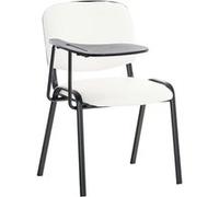 Chaise Ken en similicuir avec tablette rabattable , Blanc