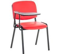 Chaise Ken en similicuir avec tablette rabattable , Rouge Rouge