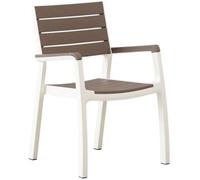 Chaise keter harmony Avec Accoudoirs en Polypropylène Couleur Blanc Cappuccino