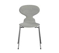 Chaise La Fourmi/Ant™ avant rembourré structure chromé seat shell white lacquered ash