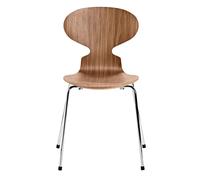 Chaise La Fourmi/Ant™ placage naturel chromed steel base