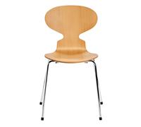 Chaise La Fourmi/Ant™ placage naturel chromed steel base