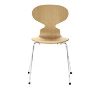 Chaise La Fourmi/Ant™ placage naturel chromed steel base