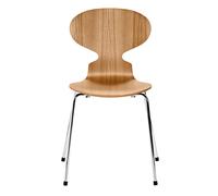 Chaise La Fourmi/Ant™ placage naturel chromed steel base