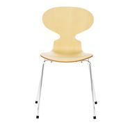 Chaise La Fourmi/Ant™ placage naturel chromed steel base