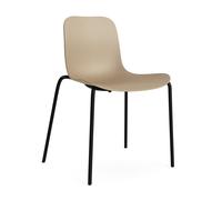 Chaise Langue Stack structure noir black powder coated steel base